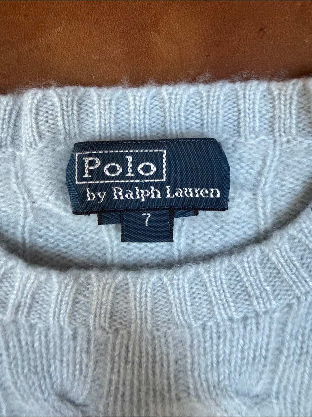Polo by Ralph Lauren Pale Blue Crewneck Men's Sweater cashmere